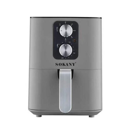 Аерогриль-фритюрниця SOKANY SK-8044 на 5.5 л з терморегулятором, сірий