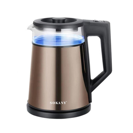 Електрочайник Sokany SK-SH-1076 дисковий 1,7л, золотий