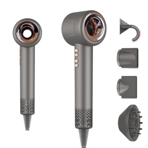 Фен для волосся нового покоління X-13 професійний 4 насадки, сірий