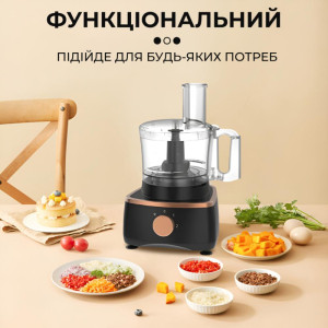 Кухонний комбайн Sokany SK-7040 багатофункціональний, чорний. Photo 2