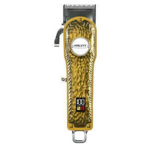 Машинка для стрижки акумуляторна Sokany SK-LF-9976 професійна з LED-дисплеєм, золото