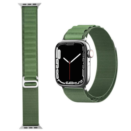 Ремінець нейлоновий до годинника SmartX Ultra / Apple Watch кріплення на 42/44/45/49 мм, зелений