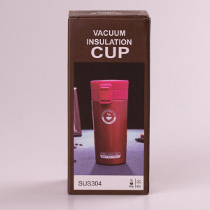 Термочашка 400 мл із кришкою flip top на клямці, сірий. Photo 2