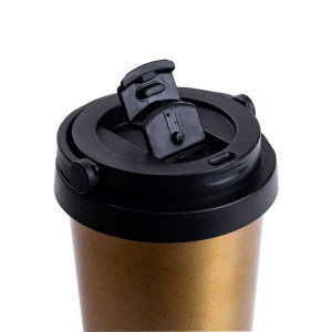 Термочашка Creative Cafe Style 500 мл з ручкою, сріблястий. Photo 2