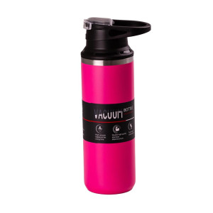 Термос Bottle Sport 550 мл з нержавіючої сталі з ручкою, рожевий