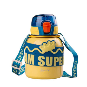 Термос дитячий Super Hero Dream 560 мл з ремінцем, жовтий