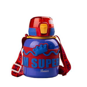Термос дитячий Super Hero Dream 560 мл з ремінцем, синій