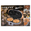 Вафельниця для товстих вафель SOKANY KJ-510 з антипригарним покриттям, білий