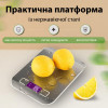 Ваги кухонні електронні SF-2012 до 5 кг з плоскою платформою на батарейках, срібло
