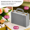 Скринька для прикрас 27*18,5*9 см з еко-шкіри, сірий