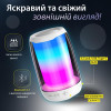 Портативна колонка Pulse 4 mini BT/TF/FM/TWS/AUX/USB з підсвіткою 5 Вт, біла