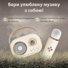 Портативна колонка з мікрофоном Platinum C-20 BT/TF/USB/FM з вологозахистом 5 Вт, бежева