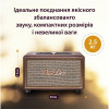 Портативна колонка OneDer D6 BT/TF/USB/AUX 40 Вт, коричнева