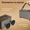 Портативна колонка OneDer D6 BT/TF/USB/AUX 40 Вт, коричнева