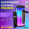 Портативна колонка Pulse 6 з мікрофоном BT/TF/FM/AUX/USB з підсвіткою 15 Вт, чорний