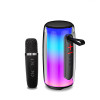 Портативна колонка Pulse 6 з мікрофоном BT/TF/FM/AUX/USB з підсвіткою 15 Вт, чорний