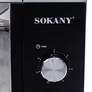 Мікрохвильова піч Sokany SK-438 об'ємом 30 літр 1400 Вт, чорний. Photo 3