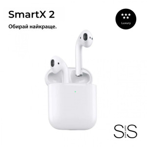 Бездротові Bluetooth-навушники SmartX 2 Luxury вкладиші, білі
