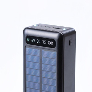 Повербанк 50000 mAh із сонячною батареєю USB-С/USB-A/microUSB 4 шнура в комплекті. Photo 2