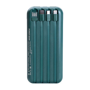 Повербанк 30000 mAh з бездротовою зарядкою USB-C/USB-A 4 шнури в комплекті, зелений. Photo 2