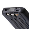 Повербанк 10000 mAh з бездротовою зарядкою USB-С/USB-A/microUSB/Apple Lightning 3 шнури в комплекті