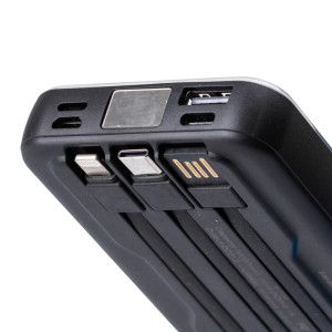 Повербанк 10000 mAh з бездротовою зарядкою USB-С/USB-A/microUSB/Apple Lightning 3 шнури в комплекті. Photo 3