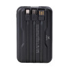 Повербанк 10000 mAh з бездротовою зарядкою USB-С/USB-A/microUSB/Apple Lightning 3 шнури в комплекті