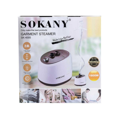 Підлоговий відпарювач SOKANY SK-4005 на 2 л, рожевий