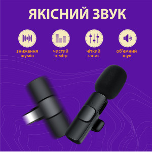 Мікрофон петличний бездротовий мікрофон bluetooth мікрофон петличка. Photo 3