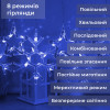 Гірлянда-штора Зірки та сніжинки розмір 3*0,9 м 10 фігур, синій