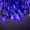 Гірлянда Бахрома вулична 200 LED 12 метрів чорна, синій