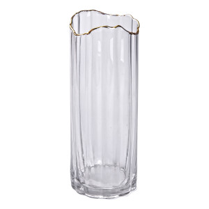 Ваза декоративна Glass Flower скляна 29.5 см, прозорий. Photo 3
