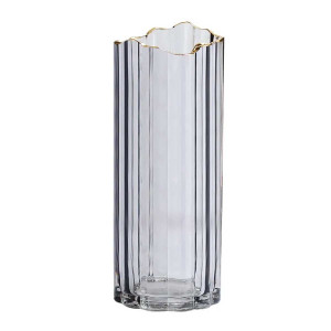 Ваза декоративна Glass Flower скляна 29.5 см, прозорий