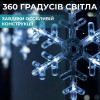 Гірлянда-штора Зірки та сніжинки розмір 3*1 м 12 фігур, білий