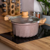 Каструля у французькому стилі зі скляною кришкою 5 л, бежевий