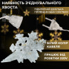 Гірлянда-штора Зірки та сніжинки розмір 3*1 м 12 фігур, жовтий