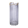 Ваза декоративна Glass Flower скляна 30 см, сірий
