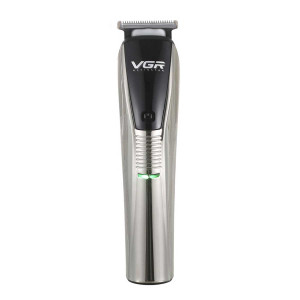 Машинка для стрижки професійна VGR V-029 акумуляторна з насадками, срібло