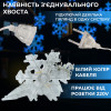 Гірлянда-штора Зірки та сніжинки розмір 3*1 м 12 фігур, синій
