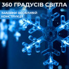 Гірлянда-штора Зірки та сніжинки розмір 3*1 м 12 фігур, синій