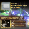Гірлянда Нитка 300 LED довжина 16 метрів прозора, мультиколор