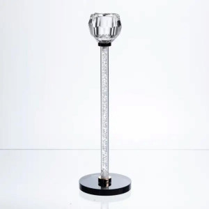 Підсвічник скляний Crystal Pillar 27 см на круглій основі HP-7-25