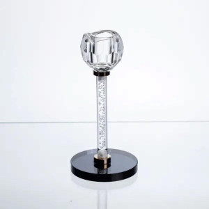 Скляний свічник Crystal Pillar 17 см на стіл декоративний HP-7-27