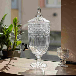 Лимонадниця Topaz Crystal 5л із краном HP-19-294 глек диспенсер для напоїв прозорий. Photo 3