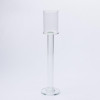 Підсвічник скляний на ніжці 8×36 см підсвічник келих декоративний прозорий