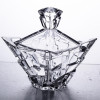 Цукорниця з кришкою 16×16×19 см ваза цукорниця квадратна скляна