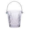 Відерце для льоду скляне 1 л з металевими щипцями HP-19-22GLASS