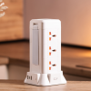 Мережевий фільтр подовжувач 4.8 м з лампою на 9 універсальних розеток з 2 USB, 1 Type-C, бездротова зарядка HP-5-7MF