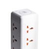 Мережевий фільтр подовжувач 2.8 м з лампою на 12 універсальних розеток з 2 USB, 1 Type-C, бездротова зарядка HP-5-9MF