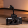 Мережевий фільтр на 2 євро розетки з 2 USB та 2 Type-C чорний HP-5-18